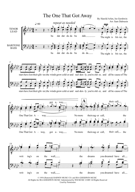 The Man That Got Away (arr. Sam Dabrusin)