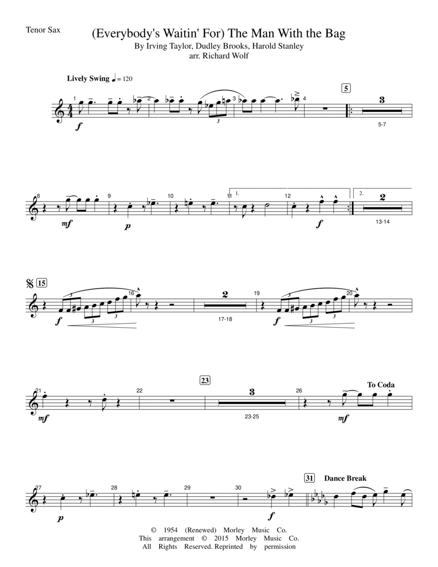 (everybody's Waitin' For) The Man With The Bag (arr. Richard Wolf)