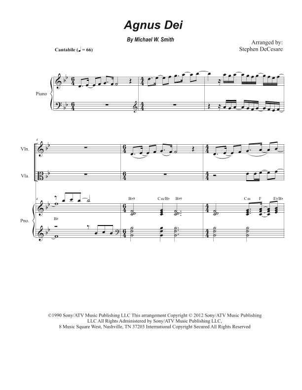 Agnus Dei (arr. Stephen DeCesare)
