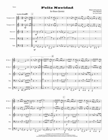 Feliz Navidad (arr. Zachary Smith)