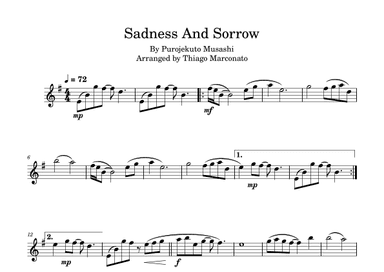 Sadness And Sorrow (arr. Thiago Marconato)