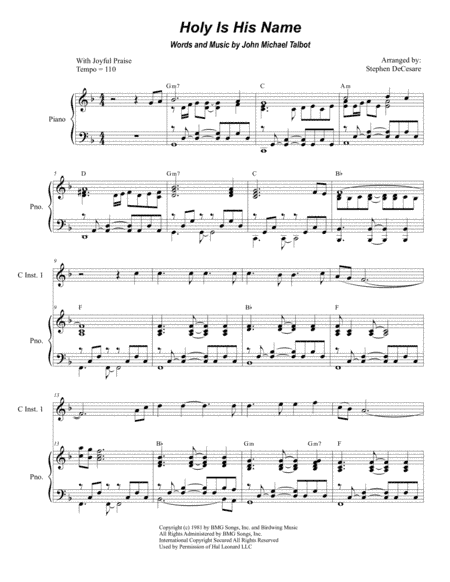 Holy Is His Name (arr. Stephen DeCesare)
