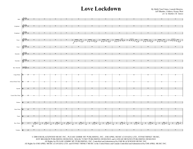Love Lockdown (arr. Matthew M. Tanzos)