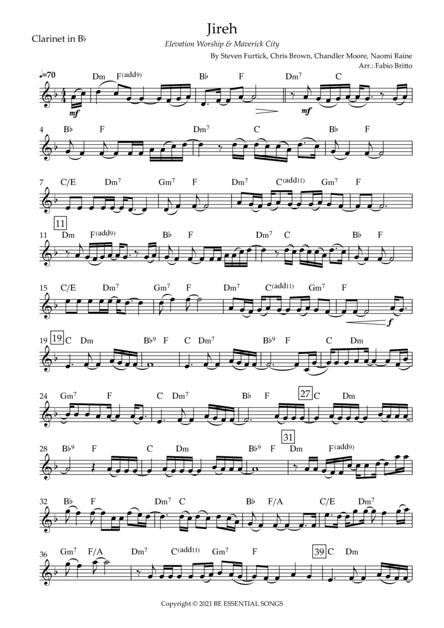 Jireh (arr. Fabio Britto)