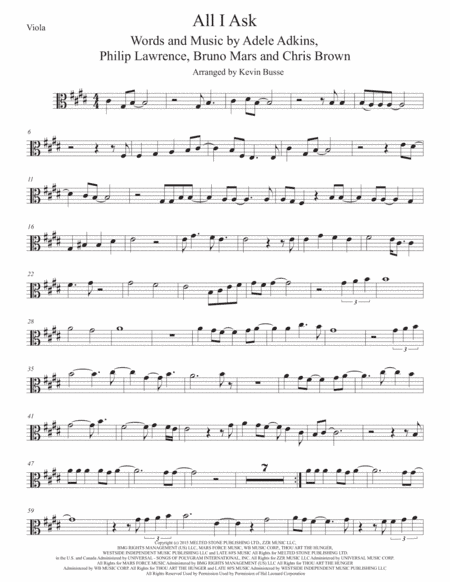 All I Ask (arr. Kevin Busse)