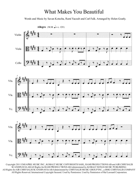 What Makes You Beautiful (arr. Helen Goatly)