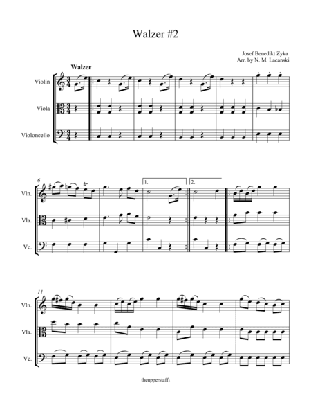 Walzer #2 (arr. Nick Lacanski)