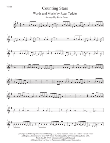 Counting Stars (arr. Kevin Busse)
