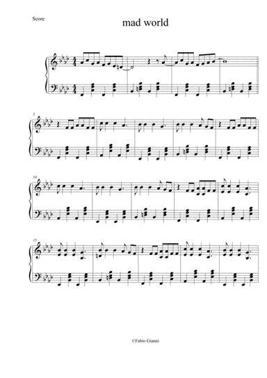 Mad World (arr. pianoplayer)