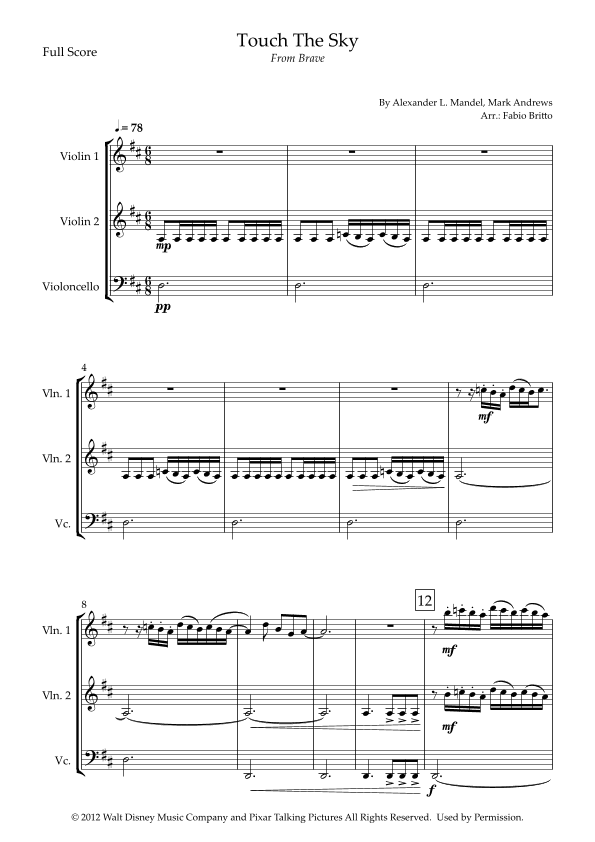 Touch The Sky (arr. Fabio Britto)