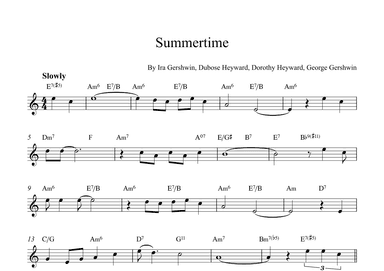 Summertime (arr. Alex Nunes Rodrigues)