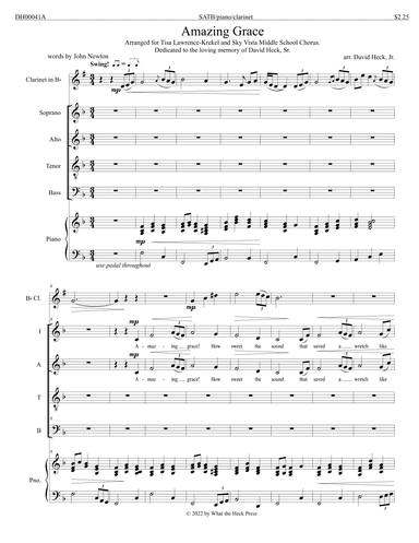 Amazing Grace (arr. David Heck, Jr.)