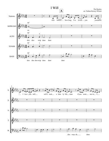 I Will (arr. Nathan Kersey-Wilson)