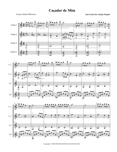 Cacador De Mim (arr. Rafael Milhomem)