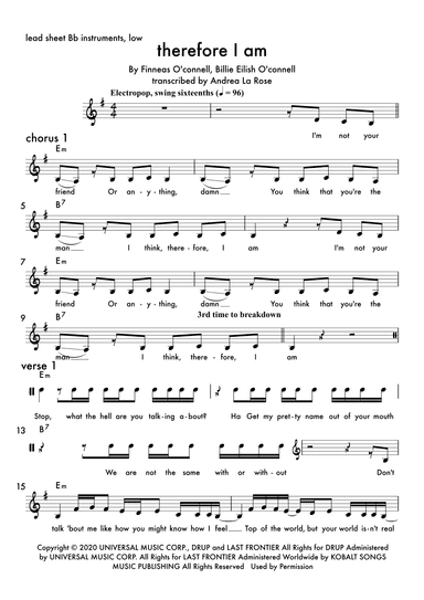 Therefore I Am (arr. Andrea La Rose)