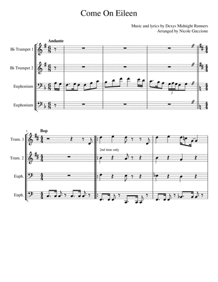 Come On Eileen (arr. Nicole Guccione)
