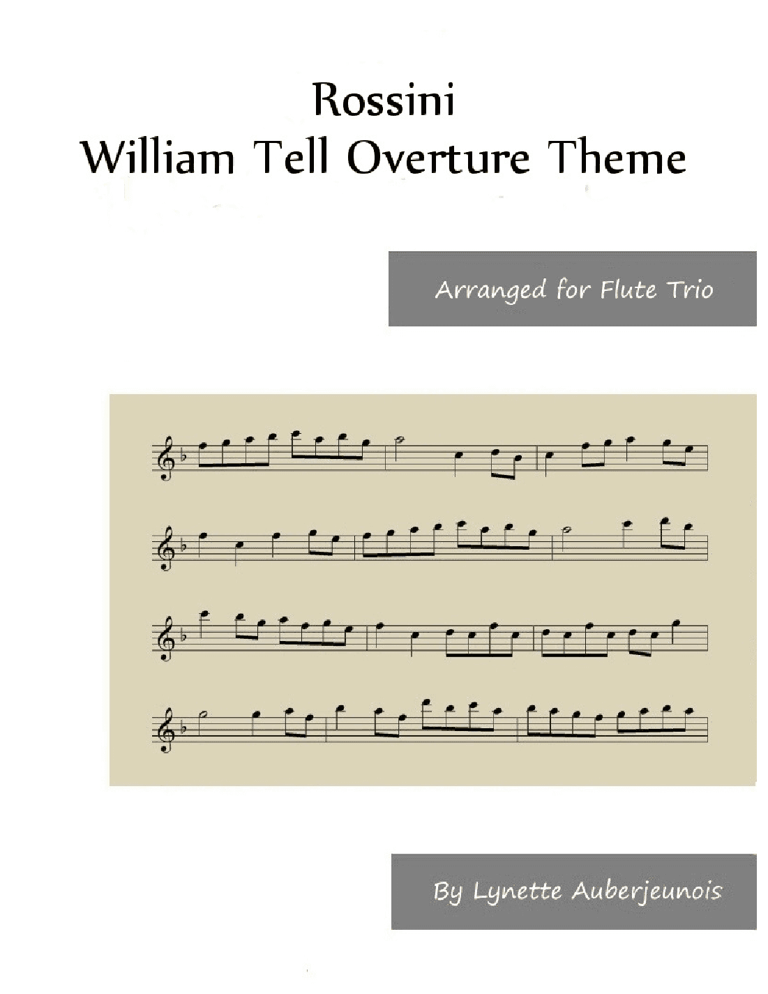 William Tell Overture Theme - Flute Trio (arr. Lynette Auberjeunois)