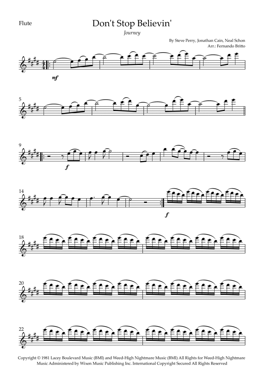 Don't Stop Believin' (arr. Fernando Britto)