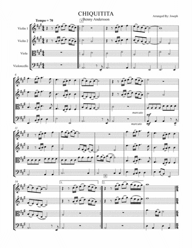 Chiquitita (arr. Joseph)