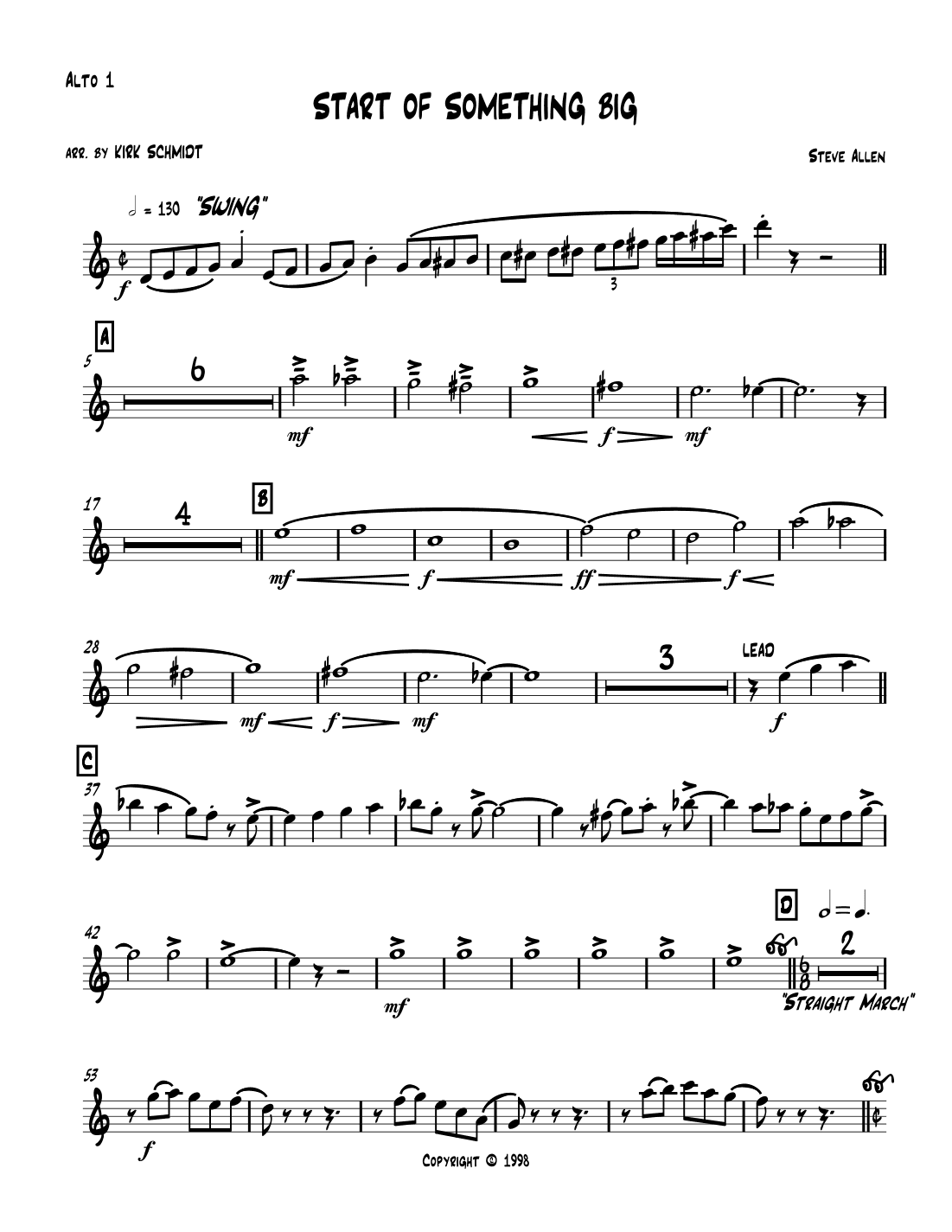 This Could Be The Start Of Something Big (arr. Kirk Schmidt)