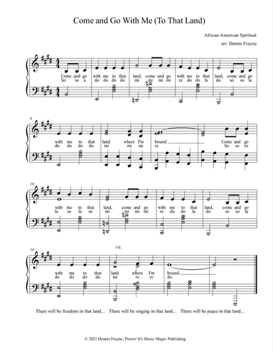 Come and Go With Me (To That Land) (arr. Dennis Frayne)