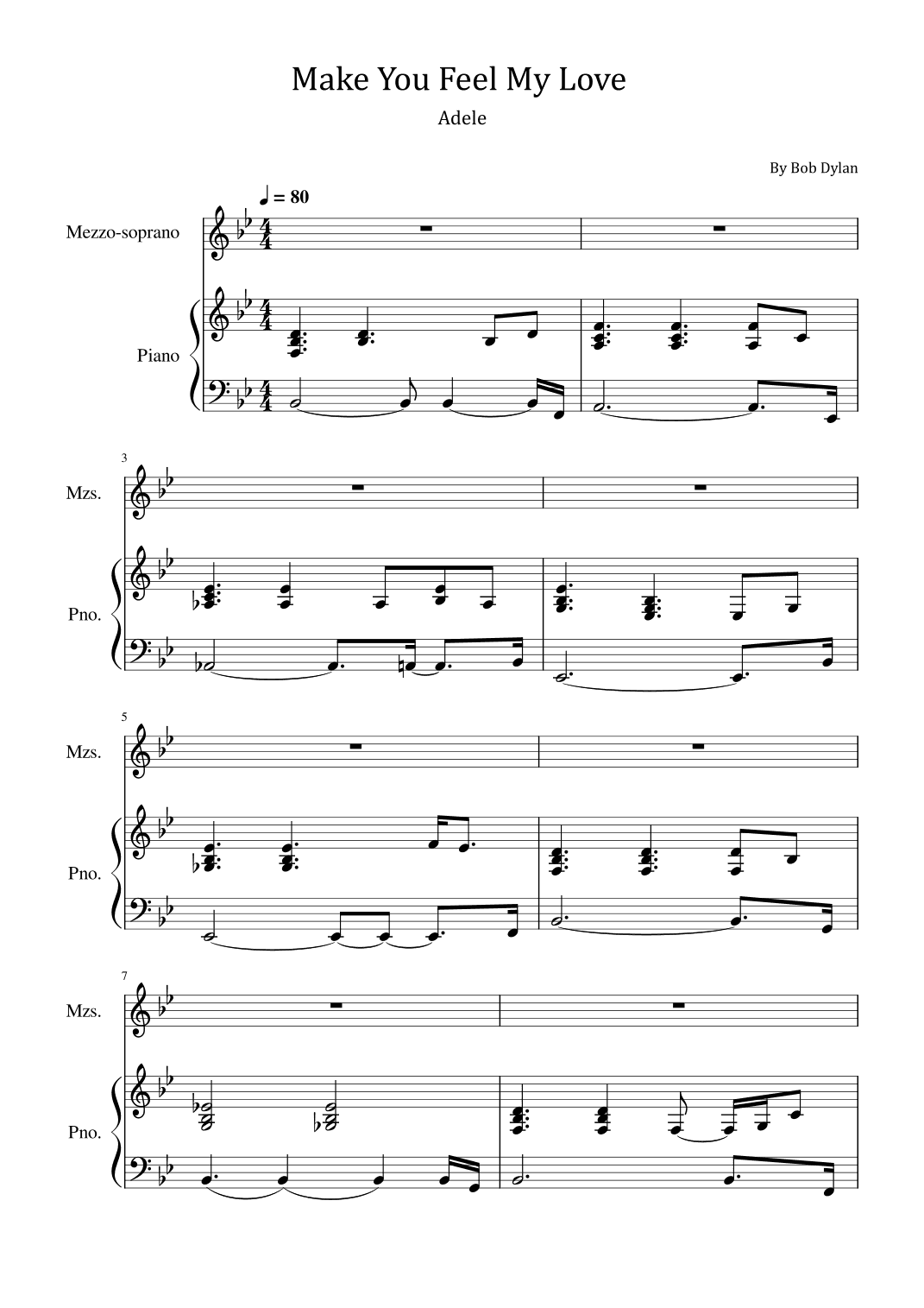 Make You Feel My Love (arr. poon)