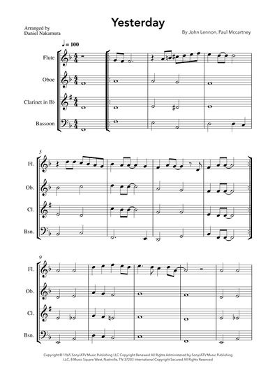 Yesterday (arr. Daniel Nakamura)