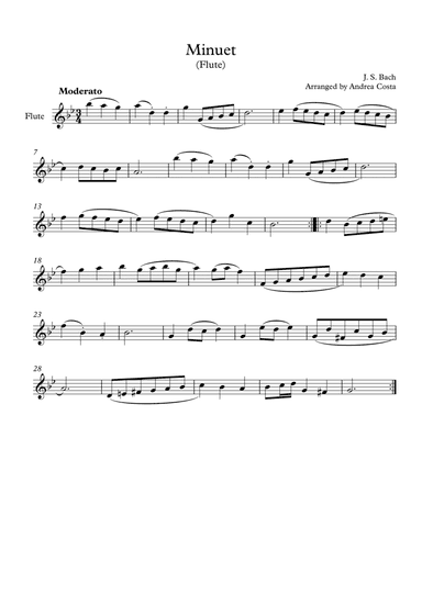 Minuet in G Minor (arr. Andrea Costa)