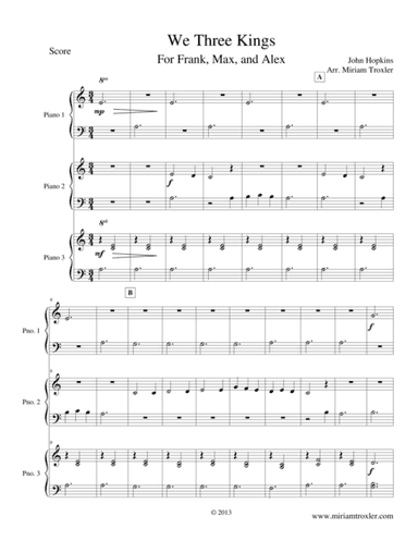 We Three Kings Piano Trio (arr. Miriam Troxler)