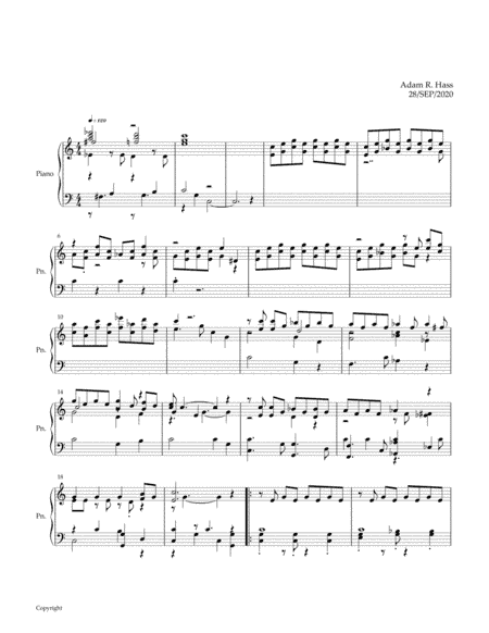 Changing Seasons (an etude for piano)