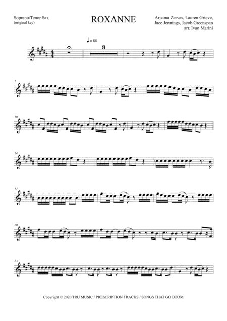 Roxanne (arr. Ivan Marini)