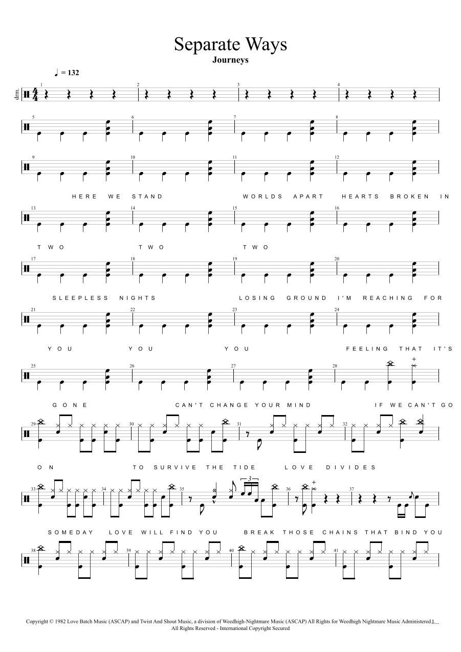 Separate Ways (worlds Apart) (arr. Cyril Mayer)