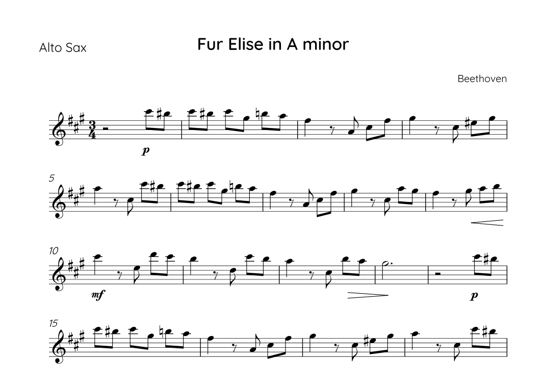Fur Elise (arr. Sales)