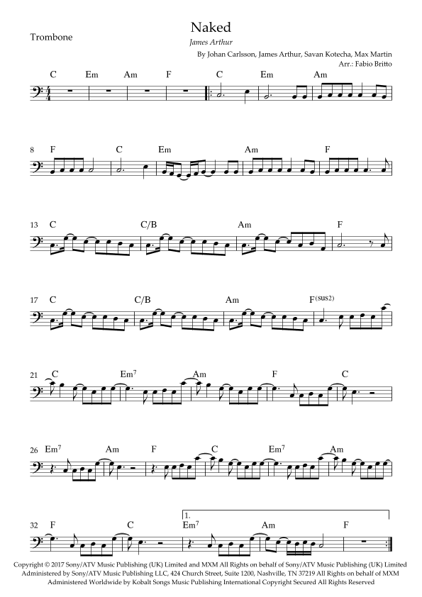 Naked (arr. Fabio Britto)