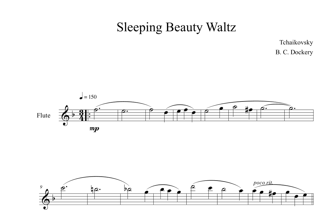 Sleeping Beauty Waltz (Flute Solo) (arr. B. C. Dockery)