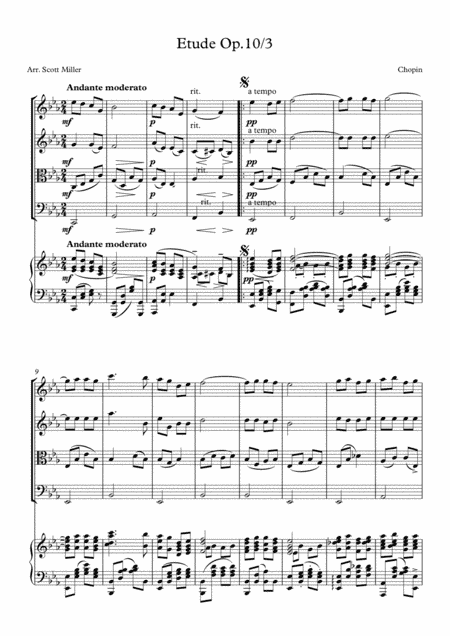 Etude Opus 10 Number 3 (arr. Scott Miller)