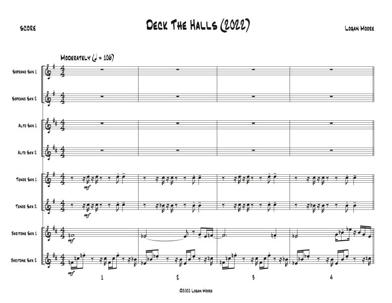Deck The Halls (2022) (arr. Logan Moore)