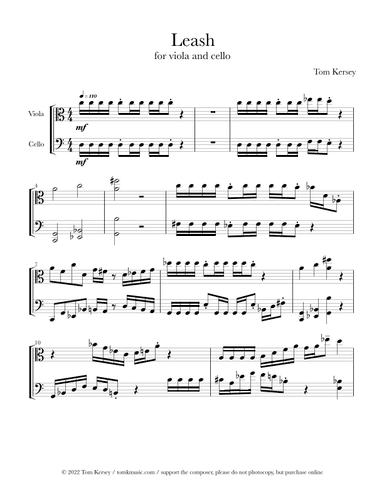 Leash - for viola and cello