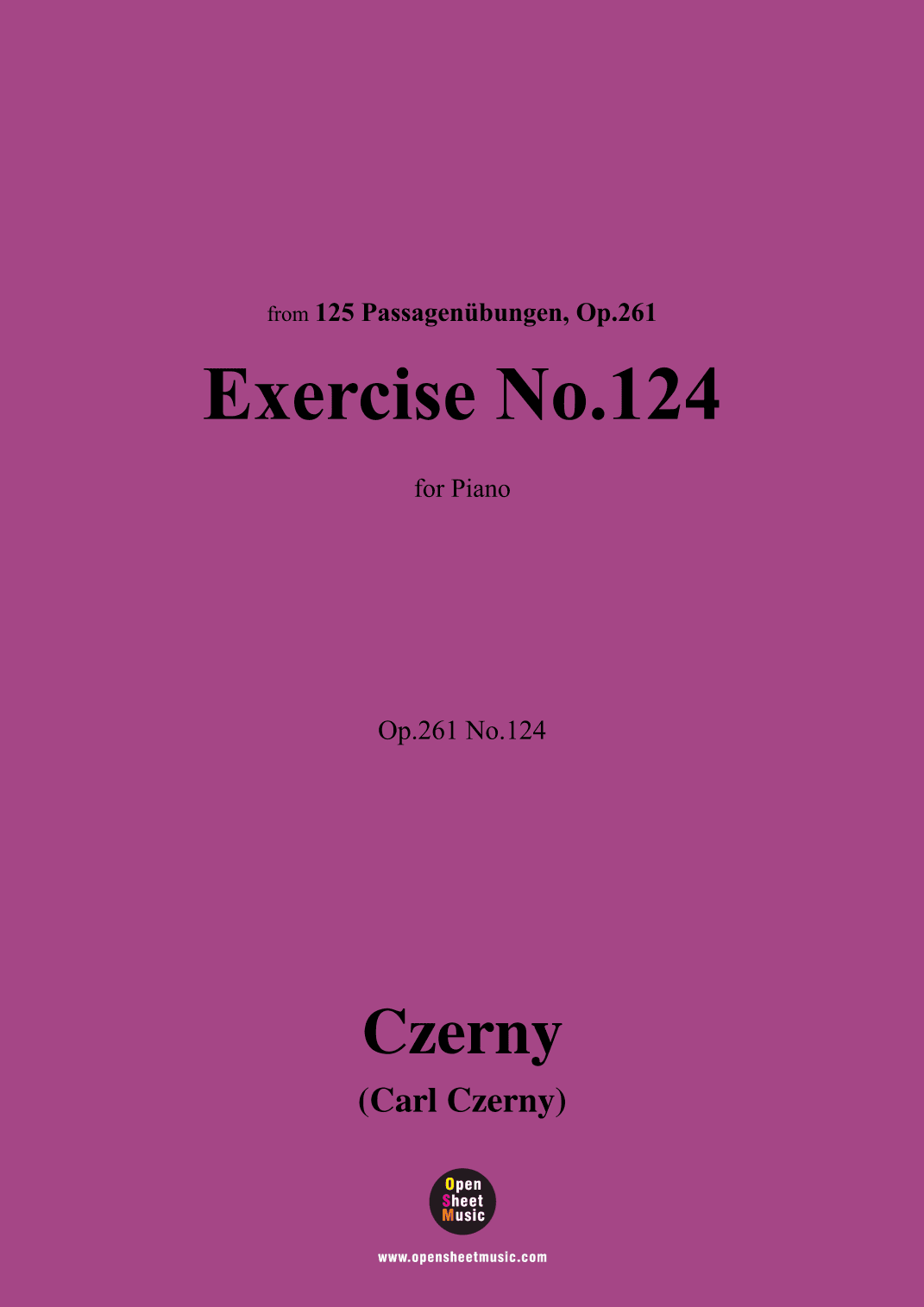 C. Czerny-Exercise No.124,Op.261 No.124 (arr. OSM Press)