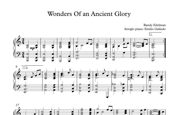 Wonders Of An Ancient Glory (arr. Emilio Galindo Garciacelis)