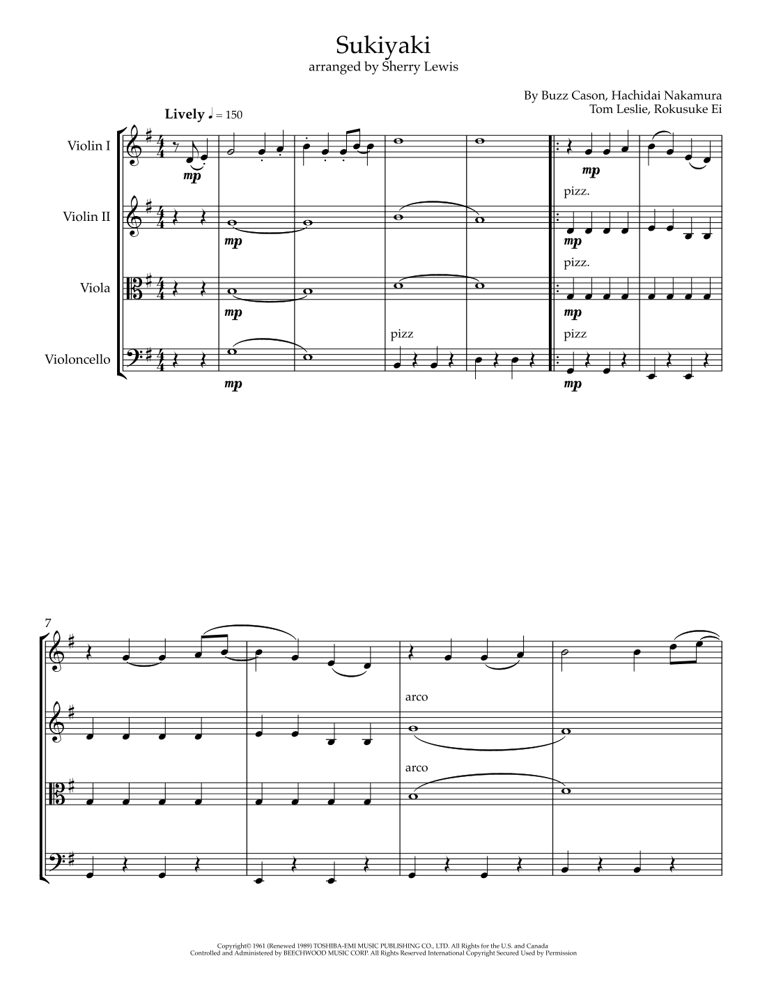 Sukiyaki (arr. Sherry Lewis)