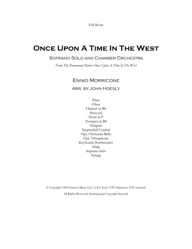 Once Upon A Time In The West (arr. John Hoesly)