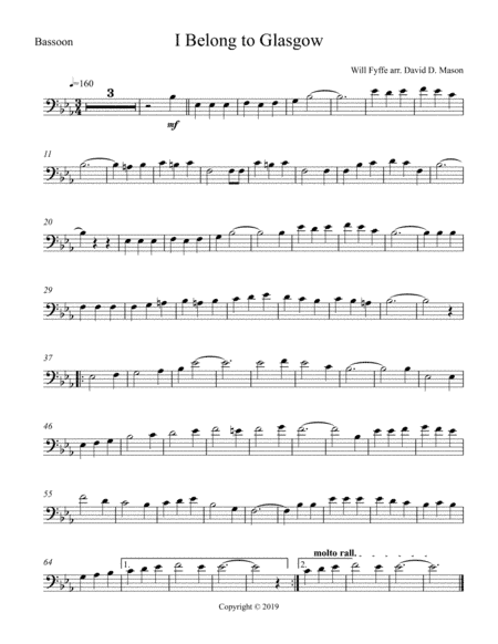I Belong to Glasgow (arr. David D. Mason)