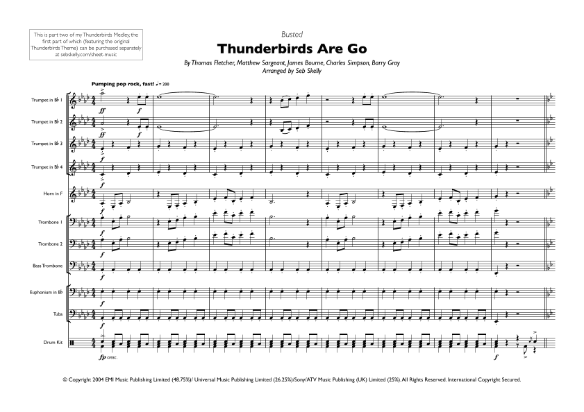 Thunderbirds Are Go (arr. Seb Skelly)