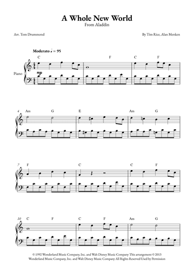 A Whole New World (arr. Tom Drummond)