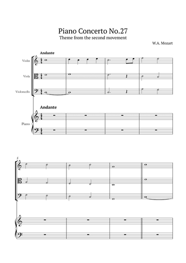 Piano Concerto No.27 (arr. André Nusa)