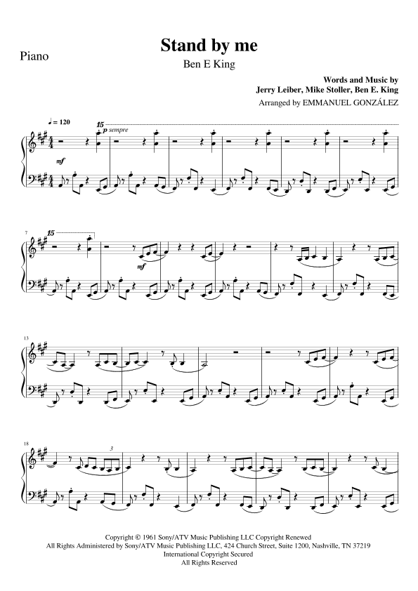 Stand By Me (arr. Emmanuel González)