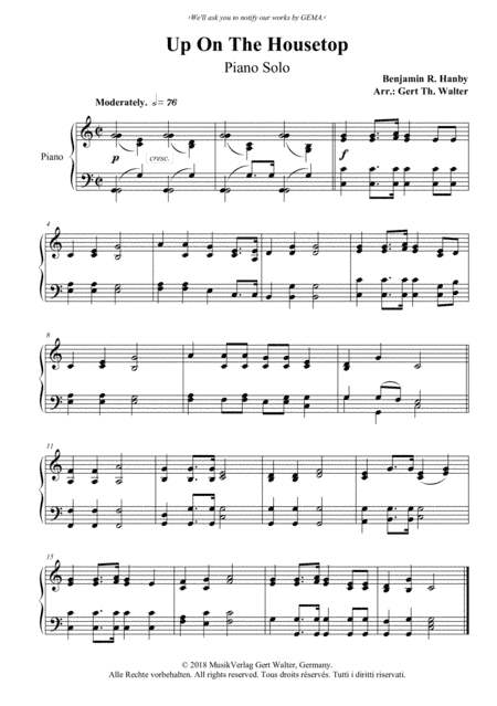 Up On The Housetop (arr. Gert Th. Walter)