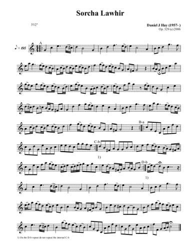 Sorcha Lawhir (Opus 329) (Treble Solo)