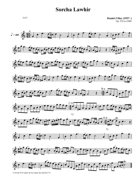 Sorcha Lawhir (Opus 329) (Treble Solo)